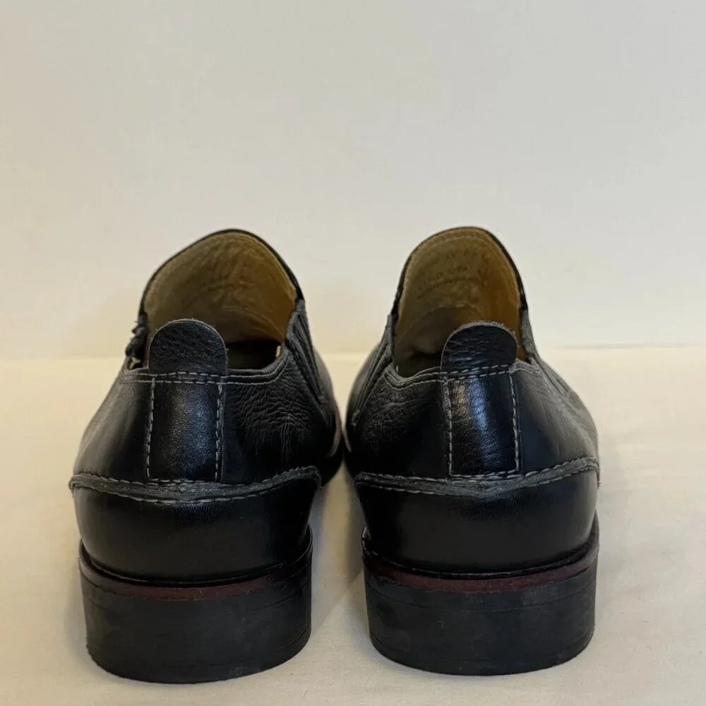 Sandro Shoes M 11.5D Casual Loafers Dress 220066 Black Leather Slip On Low Top